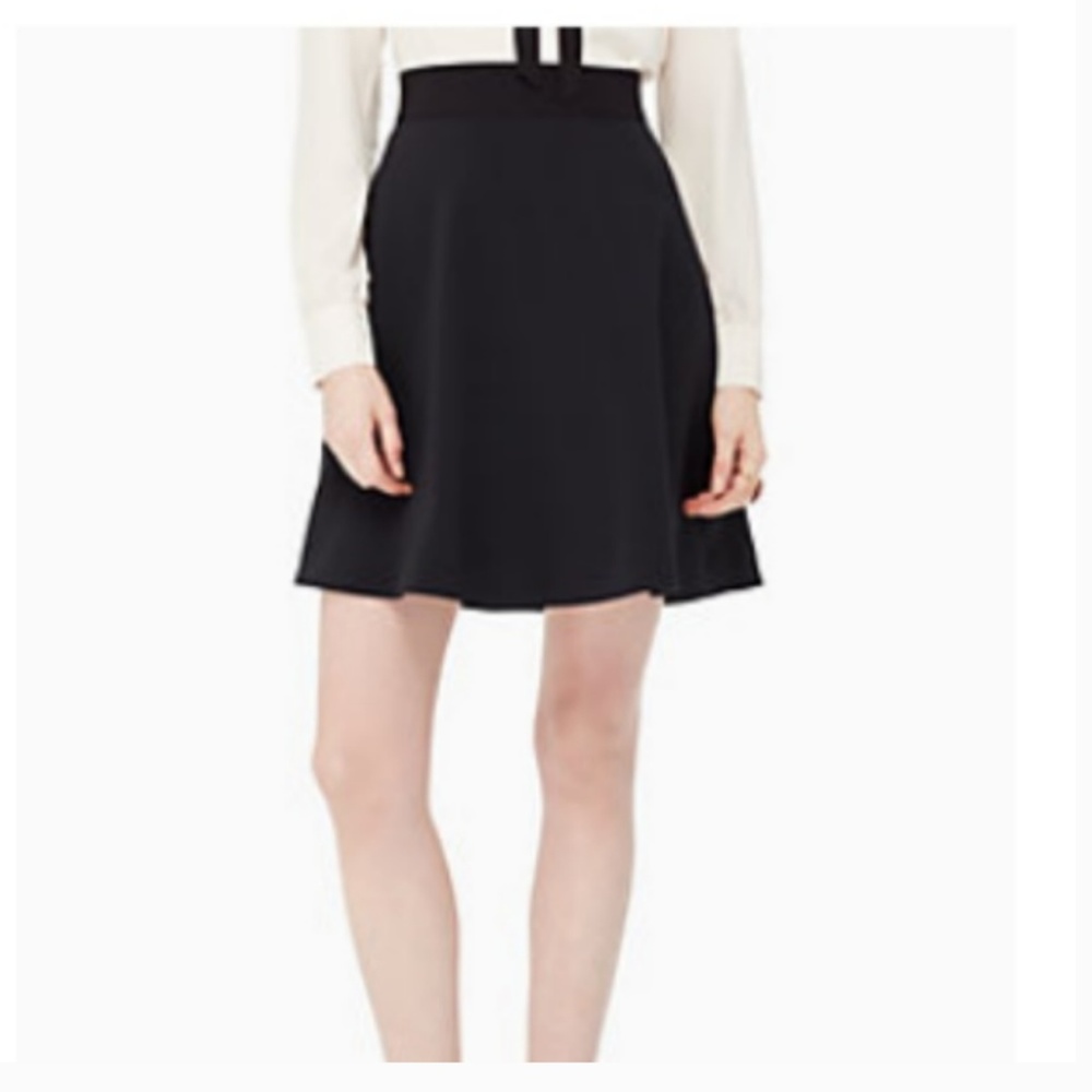 kate spade crepe flip skirt black size 6 nwt